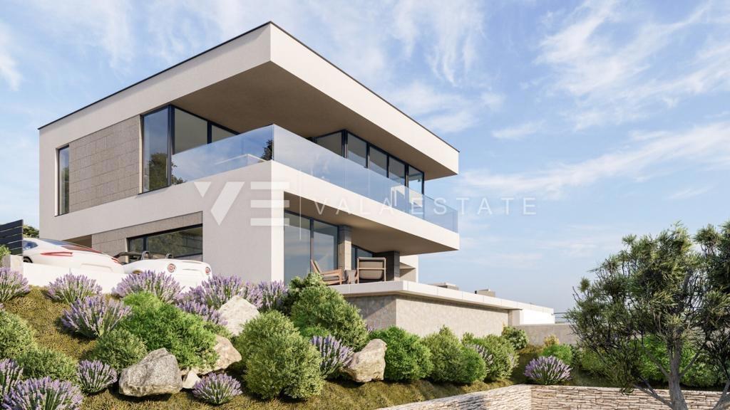 MODERNA VILA V MIRNEM OKOLJU Z BAZENOM IN POGLEDOM NA MORJE