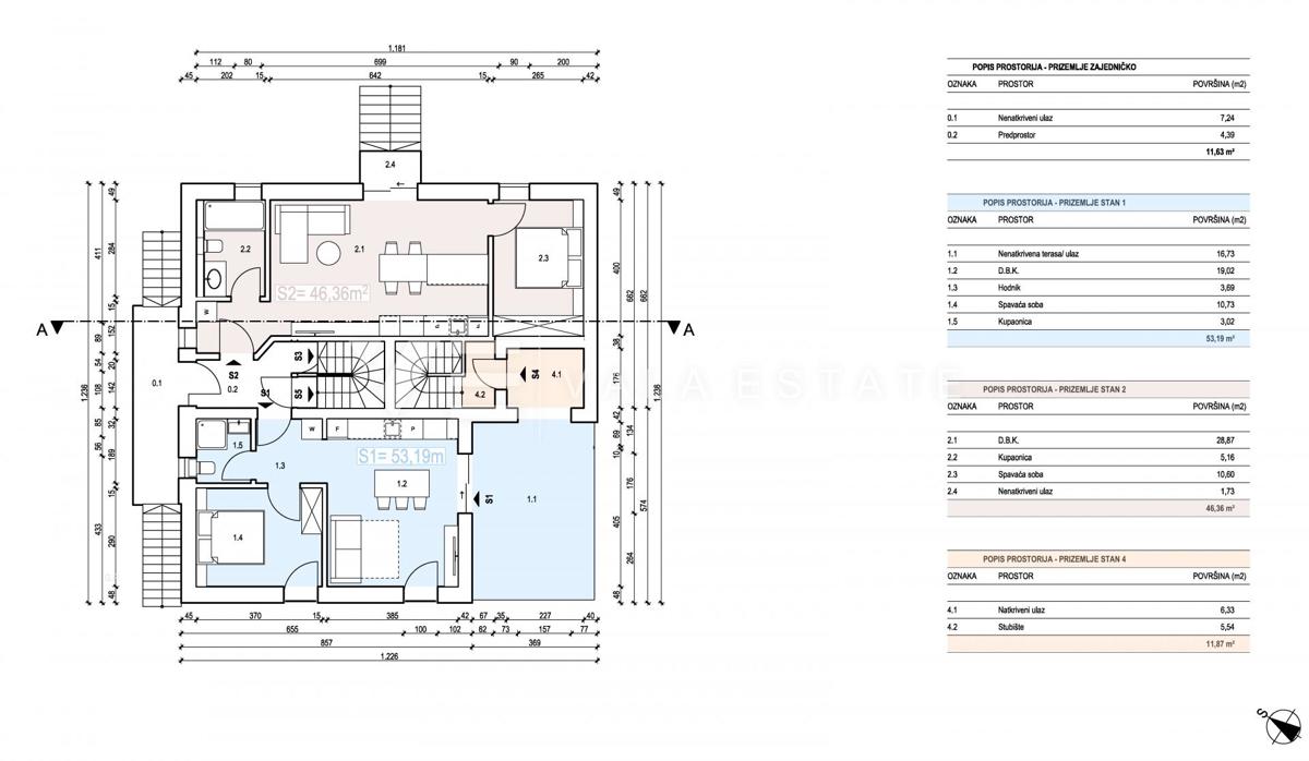 PRITLIČNI APARTMA Z BAZENOM IN POGLEDOM NA MORJE