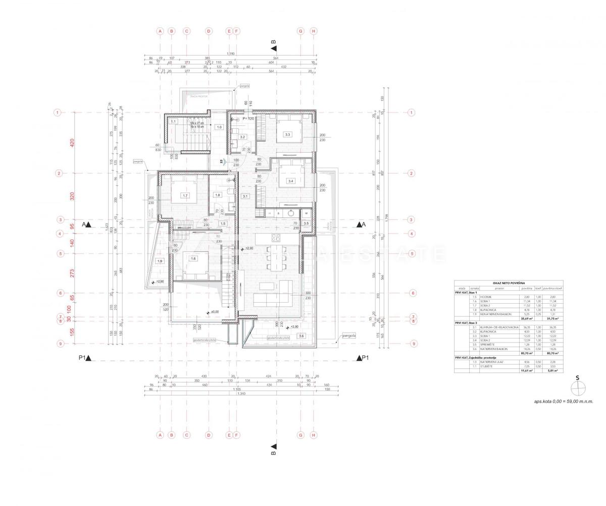 DVOSOBNI APARTMA V NOVOGRADNJI Z POGLEDOM NA MORJE