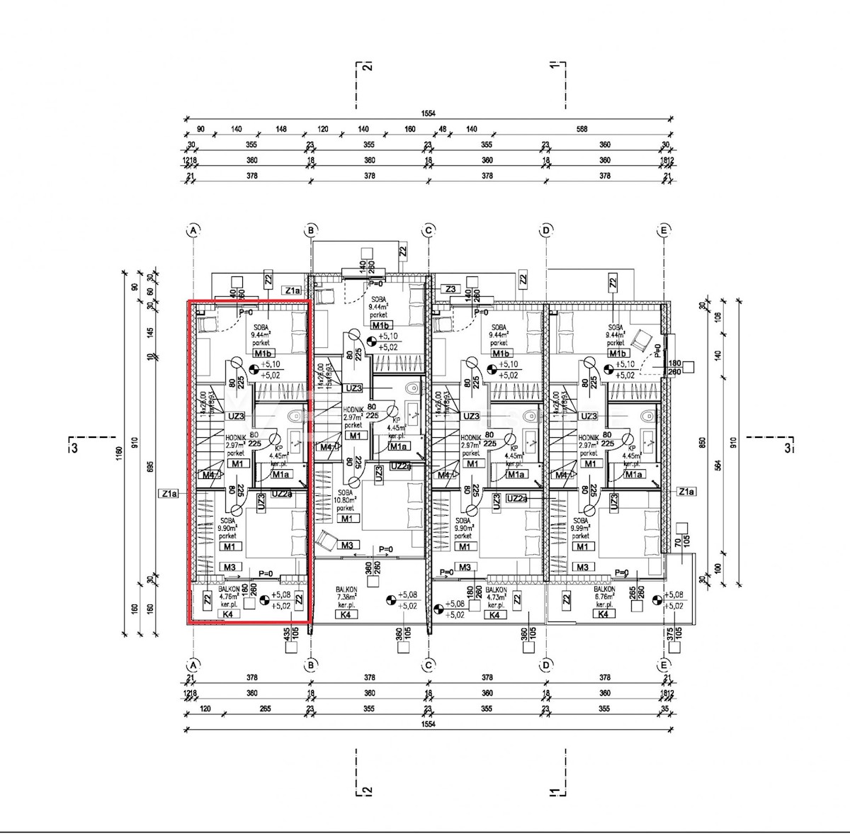 NOV VRHUNSKI APARTMA LE 500 M OD PLAŽE