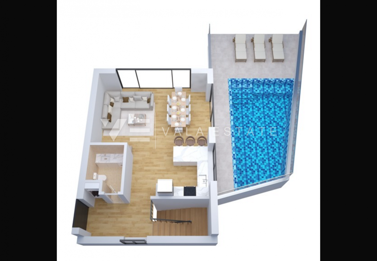 NOVA MODERNA DVOJNA HIŠA Z POGLEDOM NA MORJE