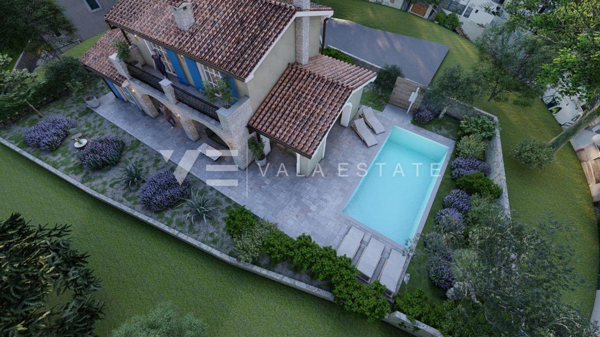 NOVA MEDITERANSKA VILA Z BAZENOM IN POGLEDOM NA MORJE