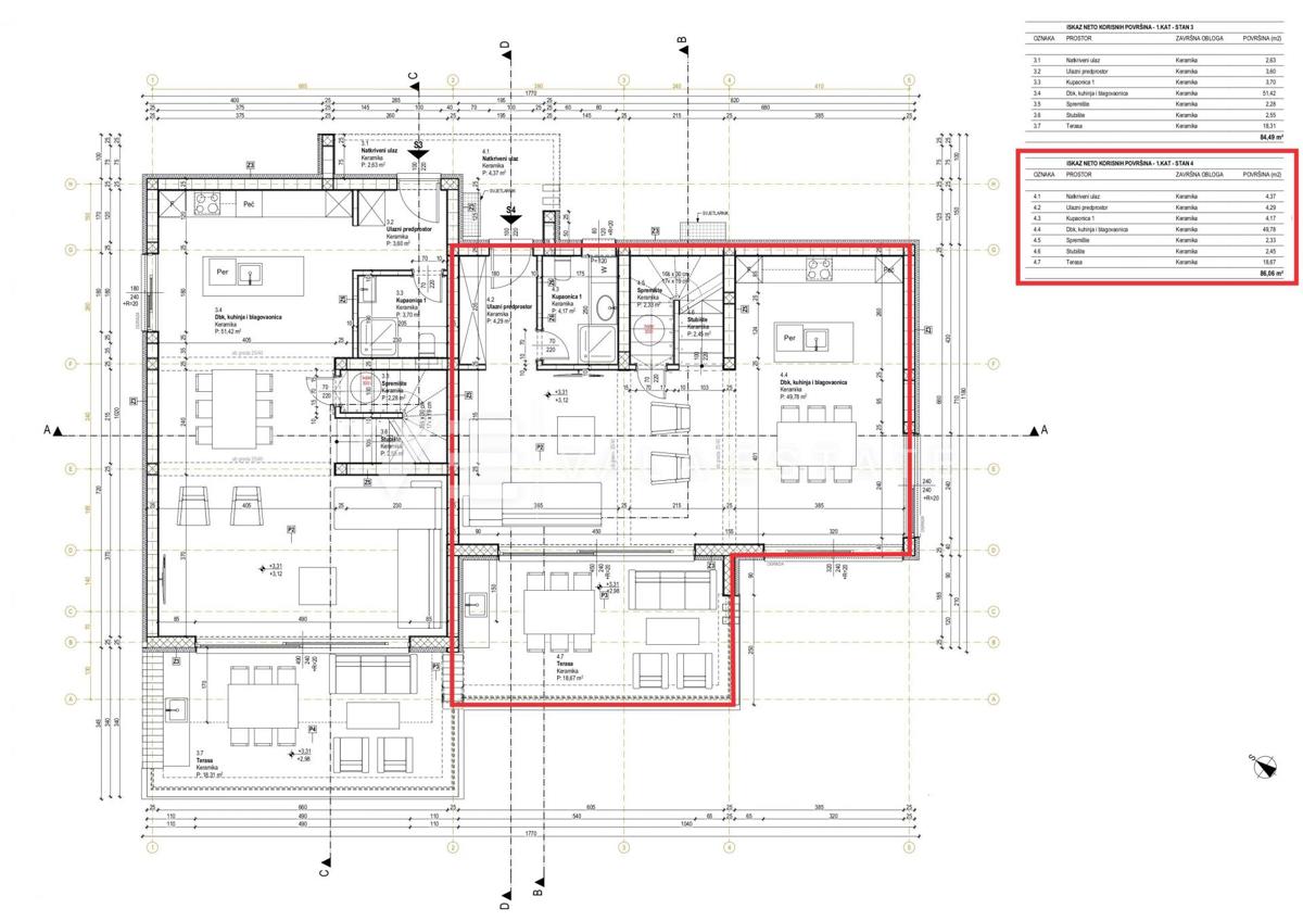 DVONADSTROPNI APARTMA V NOVI STAVBI S POGLEDOM NA MORJE