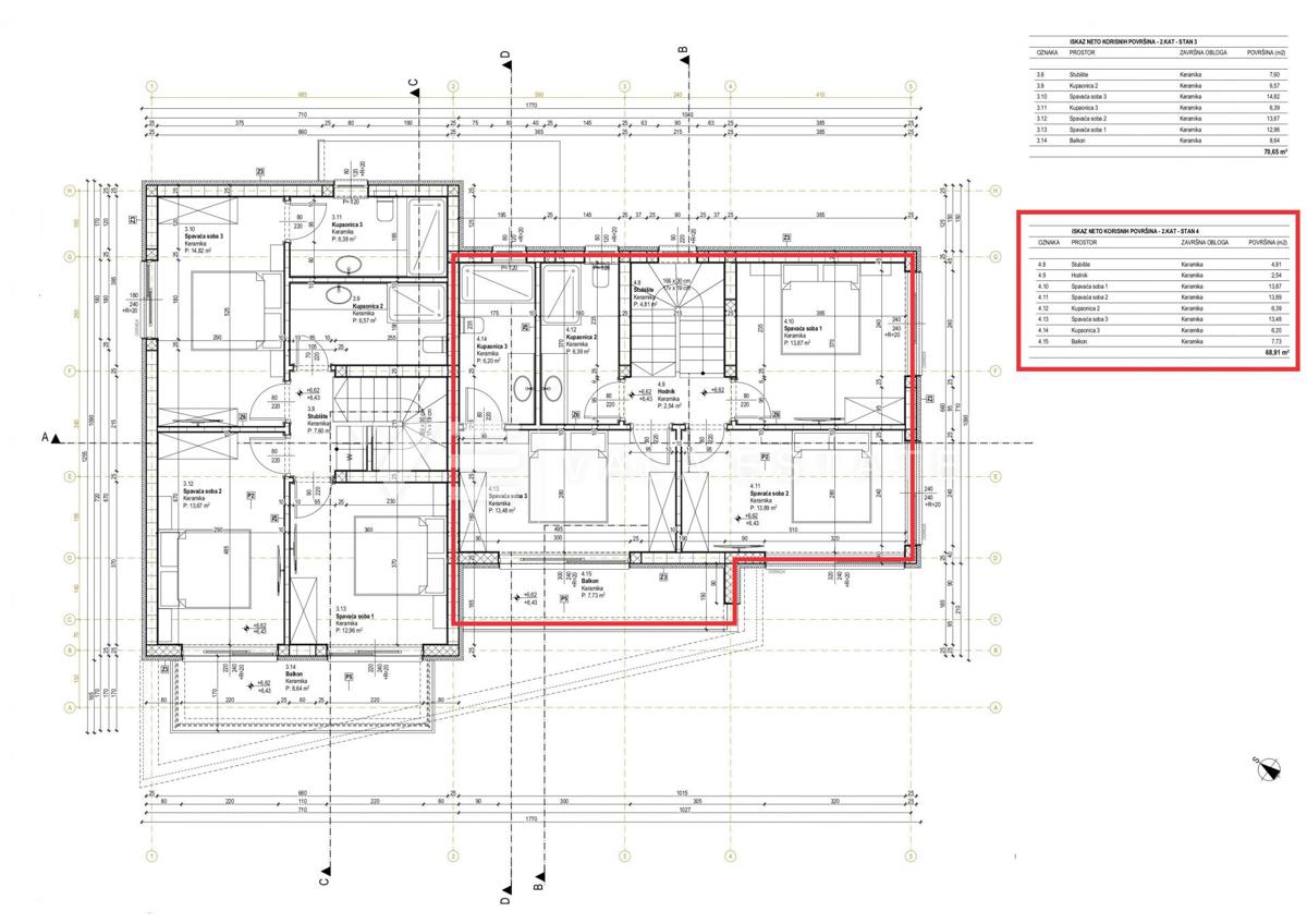 DVONADSTROPNI APARTMA V NOVI STAVBI S POGLEDOM NA MORJE