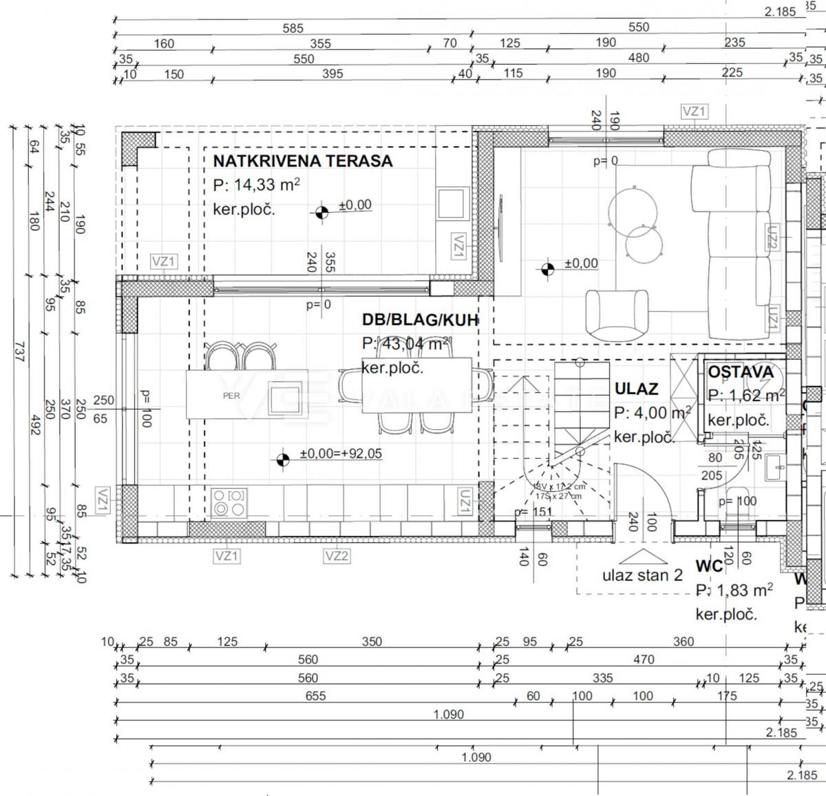 MODERNA DVOJNA HIŠA Z BAZENOM IN POGLEDOM NA MORJE