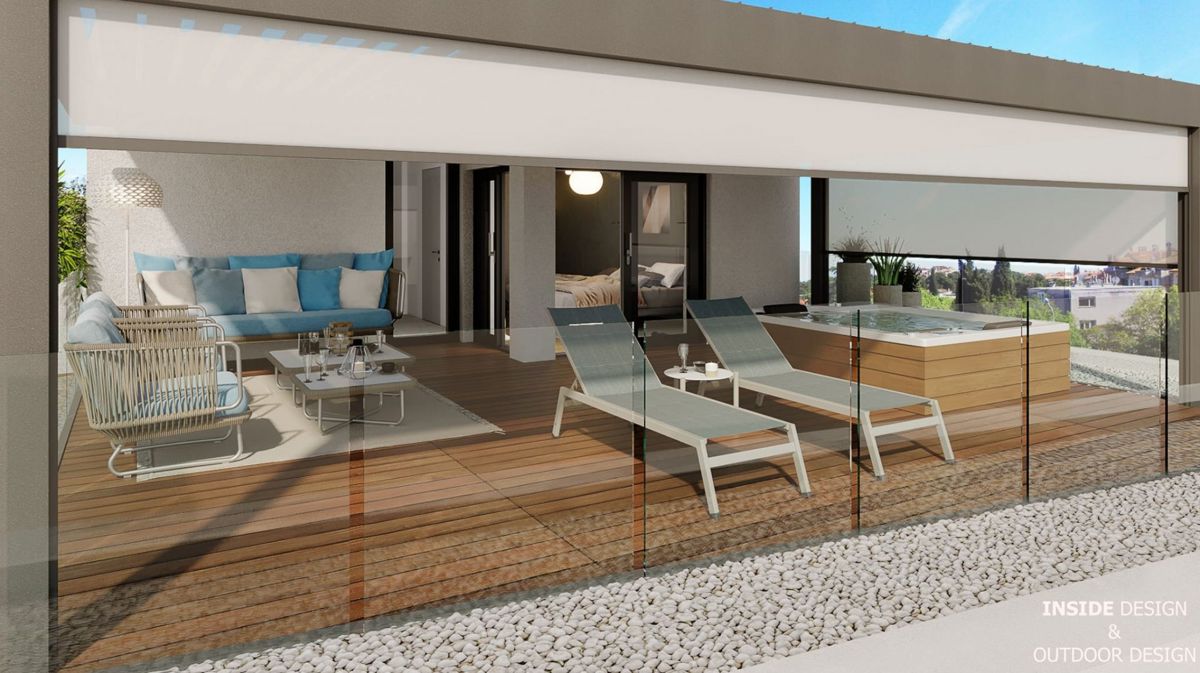 Penthouse s pogledom v bližini centra in morja, Rovinj