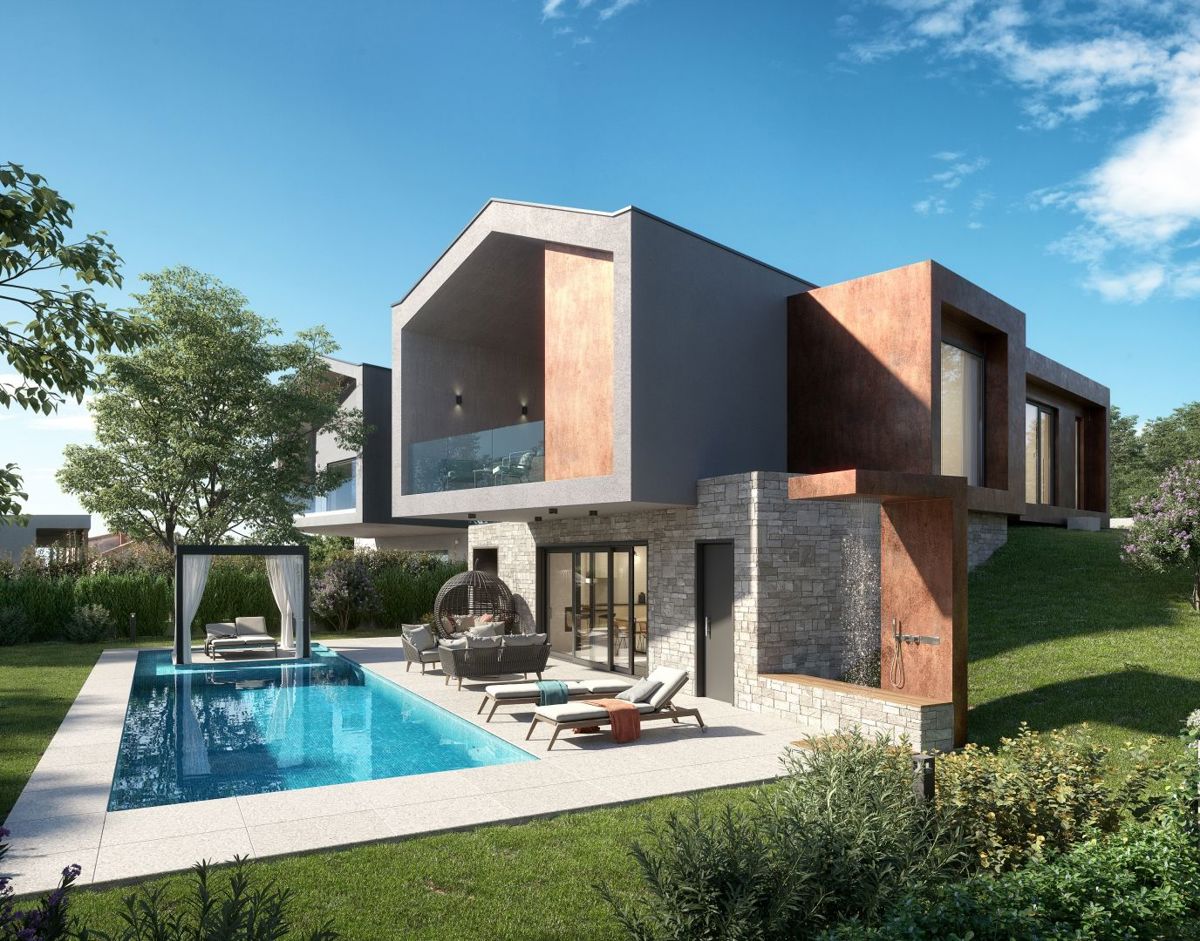Gradnja zemljišč s projektom, okolica Poreča
