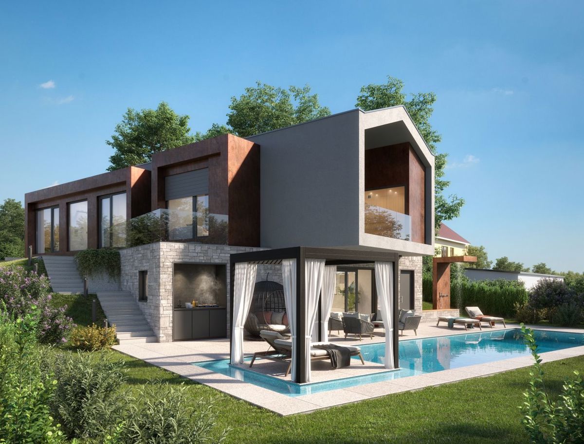Gradnja zemljišč s projektom, okolica Poreča