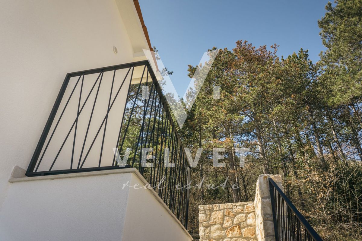 Istra, Labin, okolica, hiša z odprtim pogledom na morje