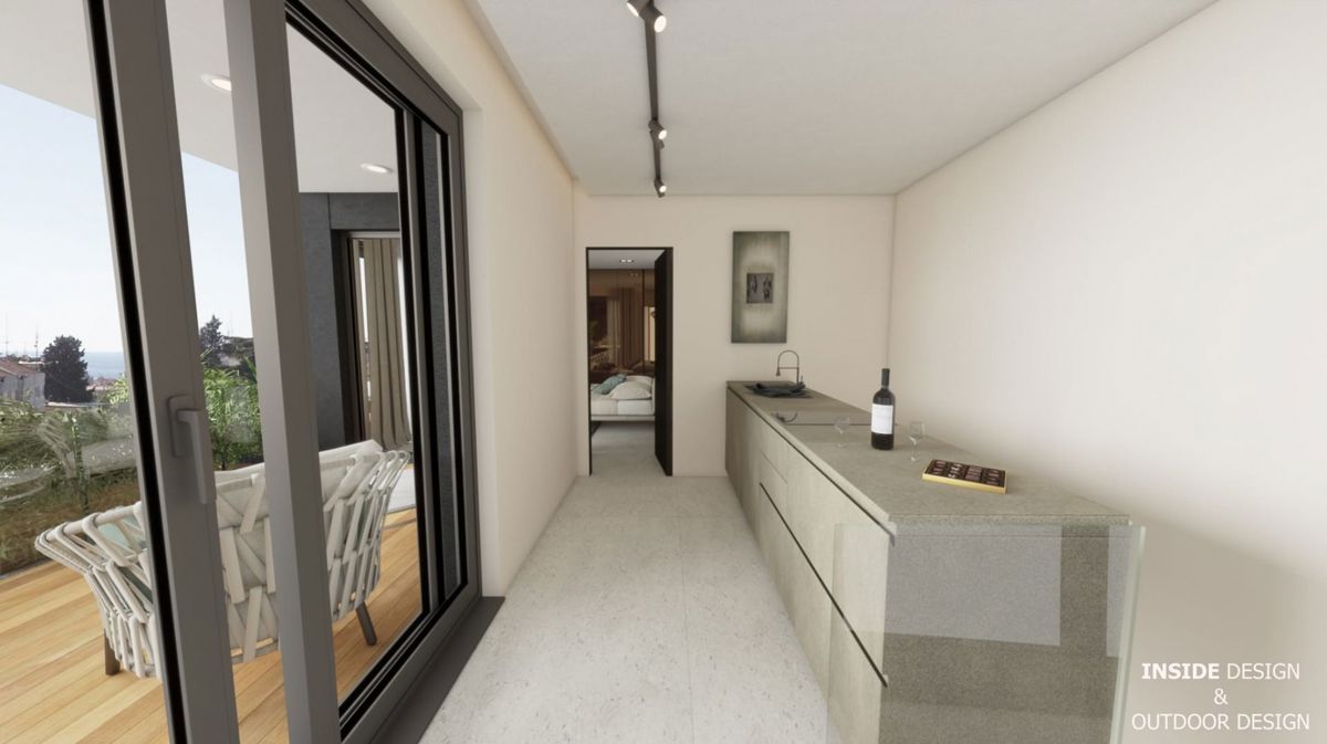 Penthouse v novi stavbi v bližini centra in morja, Rovinj