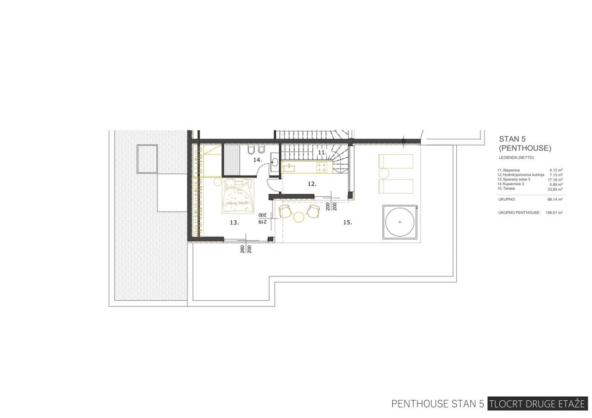 Penthouse v novi stavbi v bližini centra in morja, Rovinj