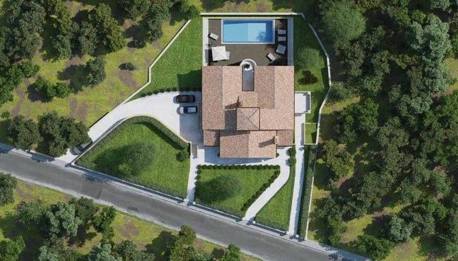 Začetak gradnje vile z bazenom, Lupoglav