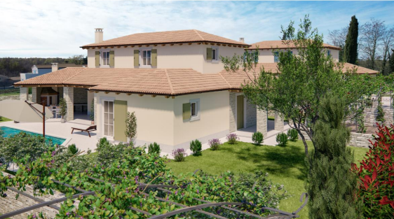 Tradicionalna istrska vila z bazenom, blizu Žminja
