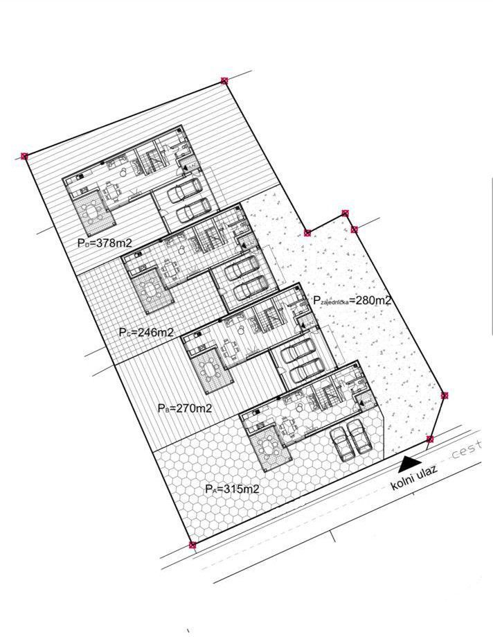 Istra, Labin, vrstna hiša v izgradnji 119 m2