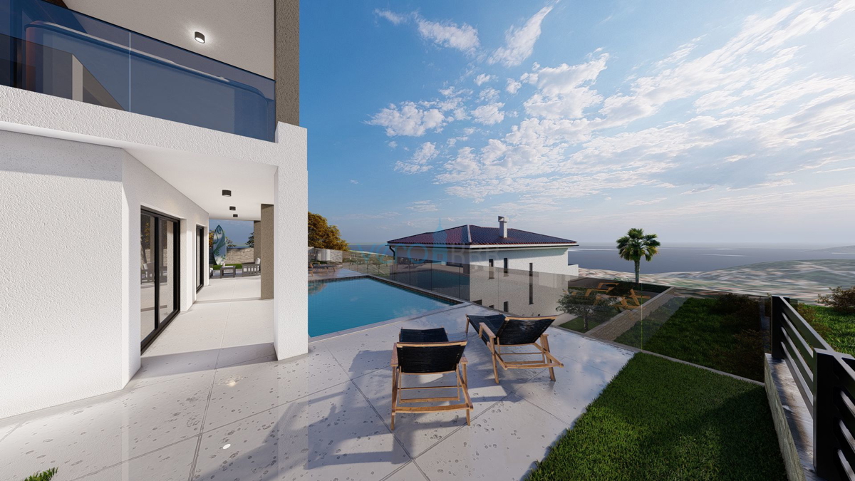 Vrbnik, otok Krk, stanovanje 162 m2, bazen, fitnes, vrt, prodaja