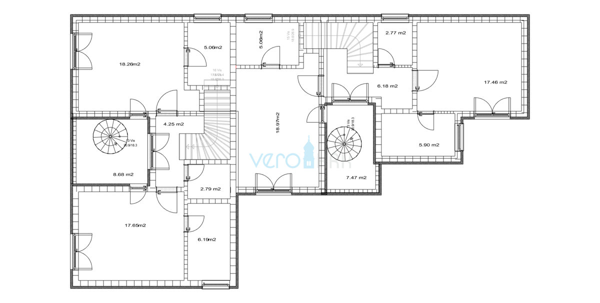 Otok Krk, zahodni del otoka, Milohnić, zemljišče s projektom za gradnjo, 1654 m2 na odlični lokaciji, prodaja