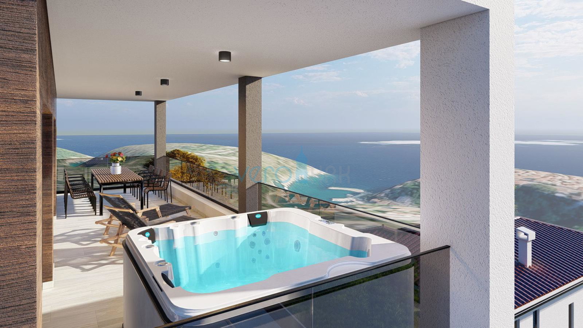 Vrbnik, otok Krk, stanovanje 175 m2, 1. nadstropje, terasa 40 m2, prodaja