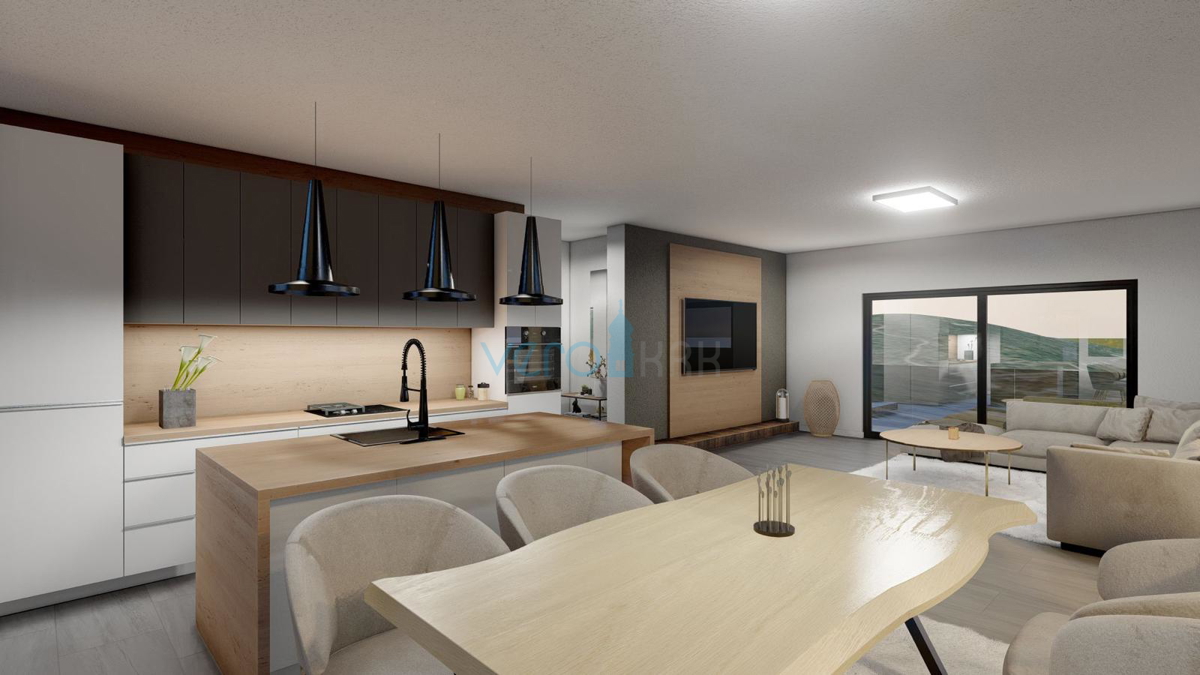 Vrbnik, otok Krk, stanovanje 175 m2, 1. nadstropje, terasa 40 m2, prodaja