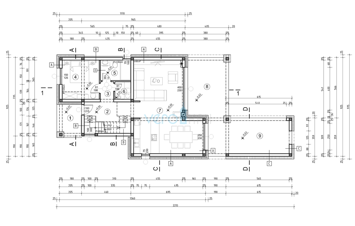 Mesto Krk, gradbeno zemljišče 2990m2, panoramski pogled, projektna dokumentacija, odlična lokacija, prodaja