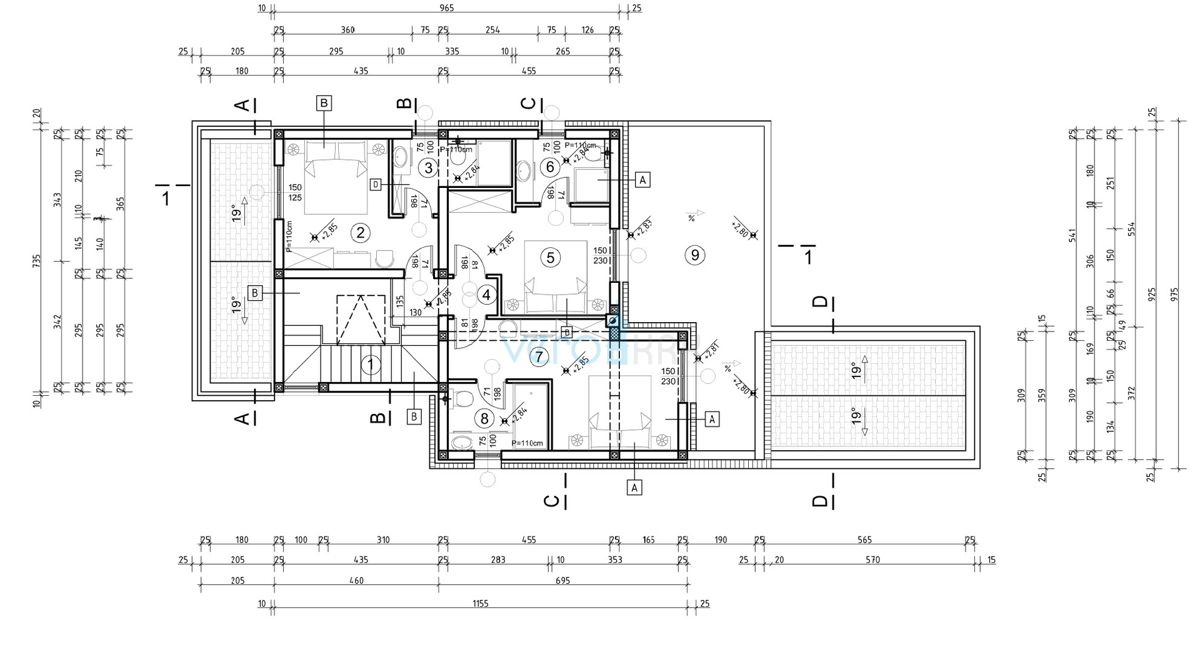 Mesto Krk, gradbeno zemljišče 2990m2, panoramski pogled, projektna dokumentacija, odlična lokacija, prodaja