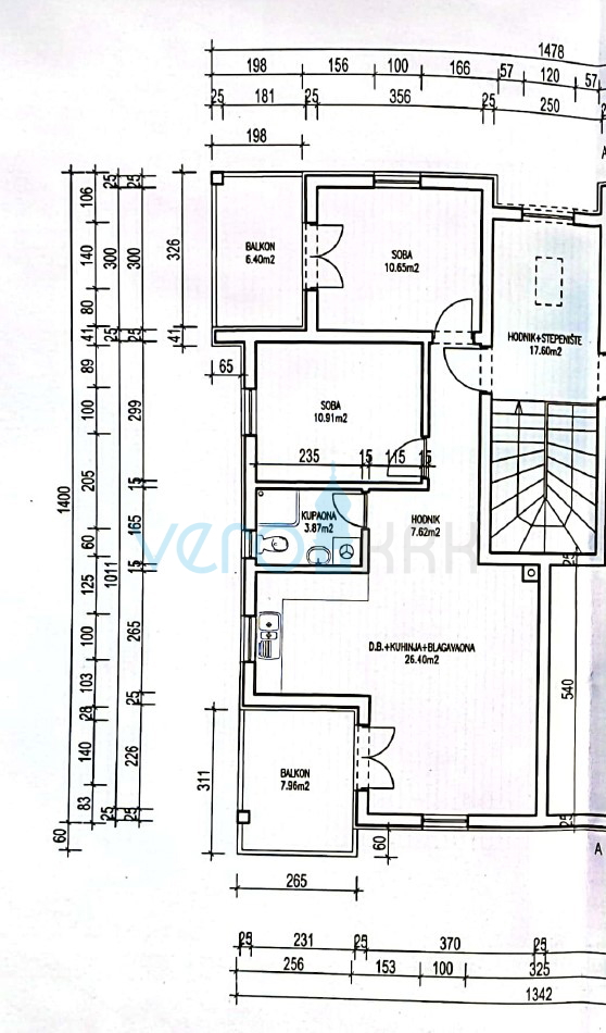 Uvala Soline, otok Krk, okolica, dvosobno stanovanje v 2. nadstropju, 2 terasi, novogradnja, razgled, prodaja