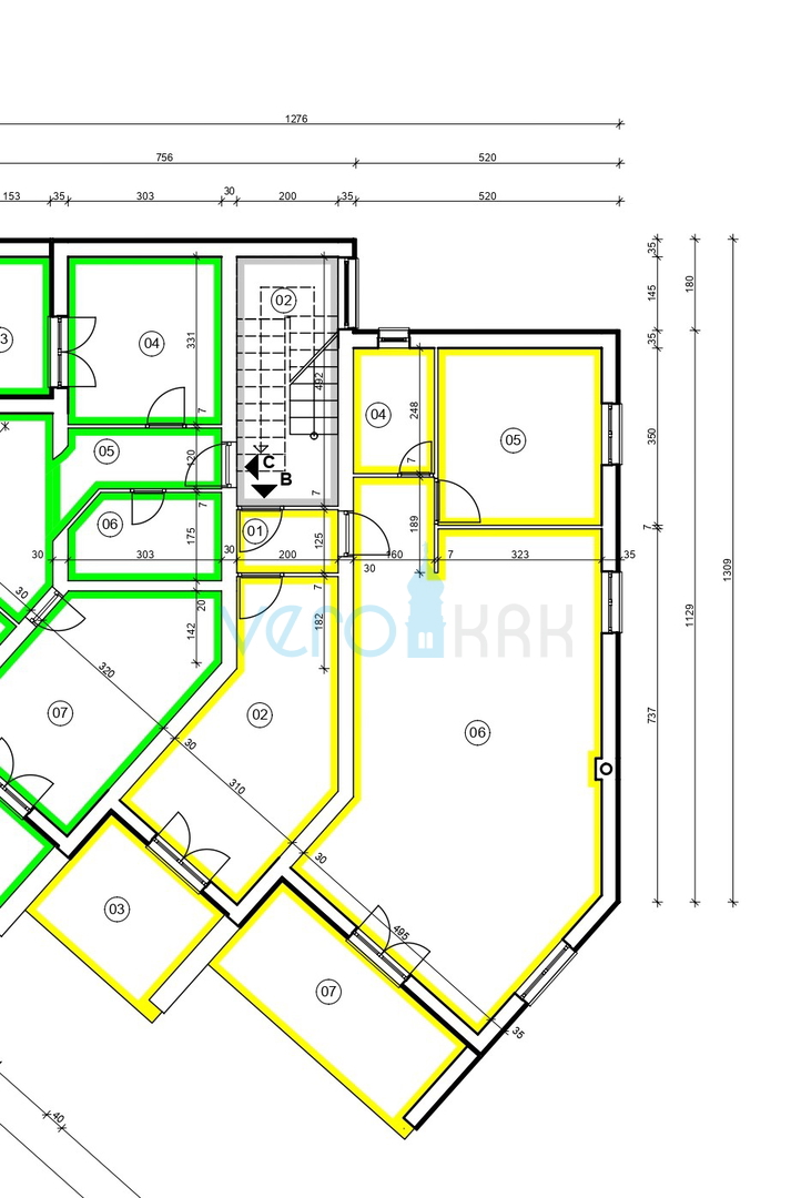 Otok Krk, Vrbnik, Velik apartma 93m2 v 1. nadstropju s prekrasnim pogledom, prodamo