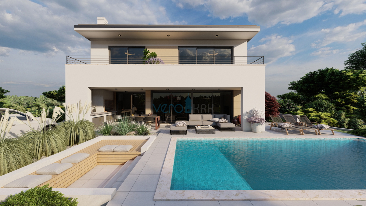 Otok Krk, Malinska, gradbena zemljišča 622m2 in 540m2 z gradbenim dovoljenjem, prodaja