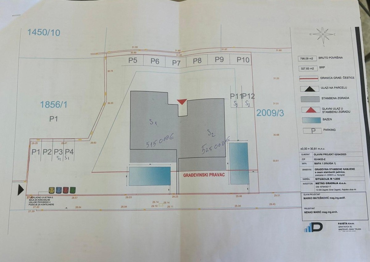 Istra, Novigrad, dvosobno stanovanje 78 m2, 1. nadstropje, novogradnja, terasa, pogled na morje, prodaja