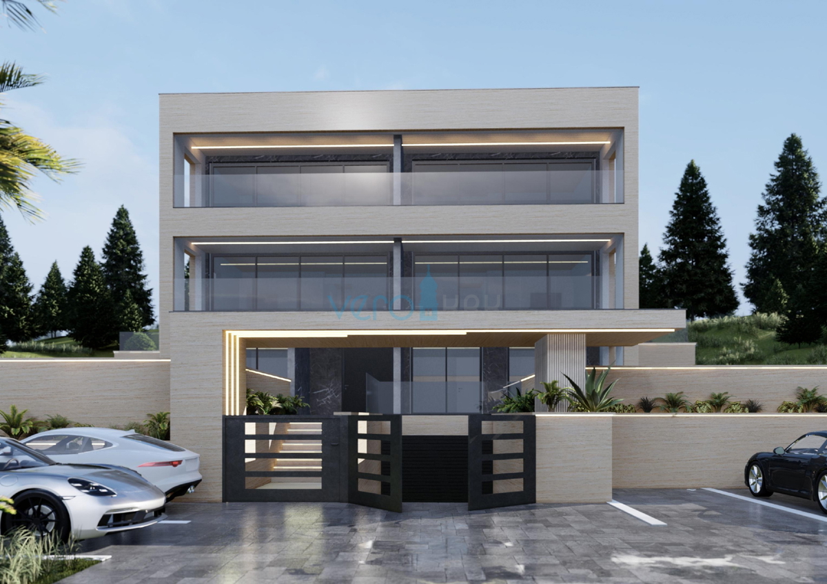 Omišalj, otok Krk, zazidljivo zemljišče 970 m2, gradbeno dovoljenje, 2. vrsta ob morju, razgled, prodaja