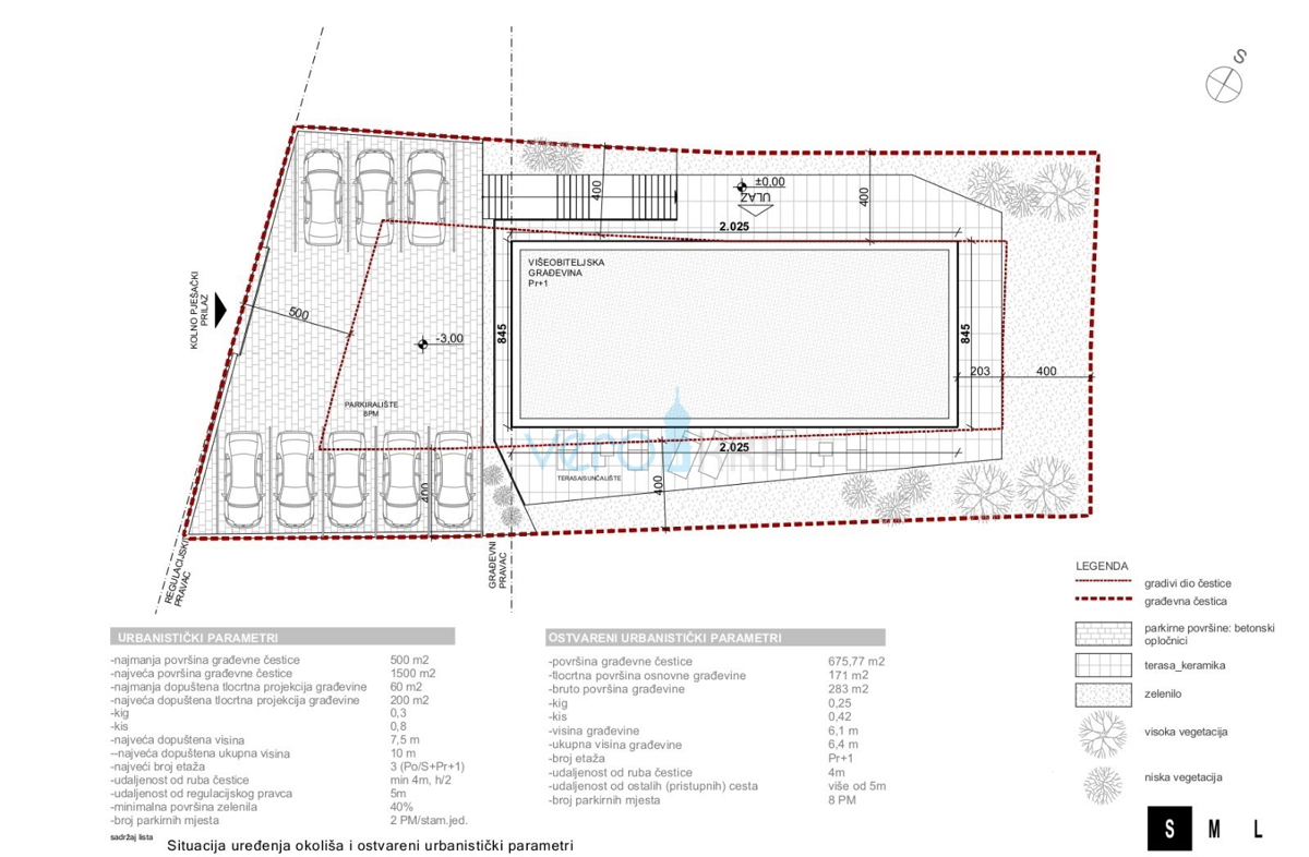 Otok Krk, Baška, okolica, dvosobni apartma 60,47m2, prvo nadstropje, prodamo