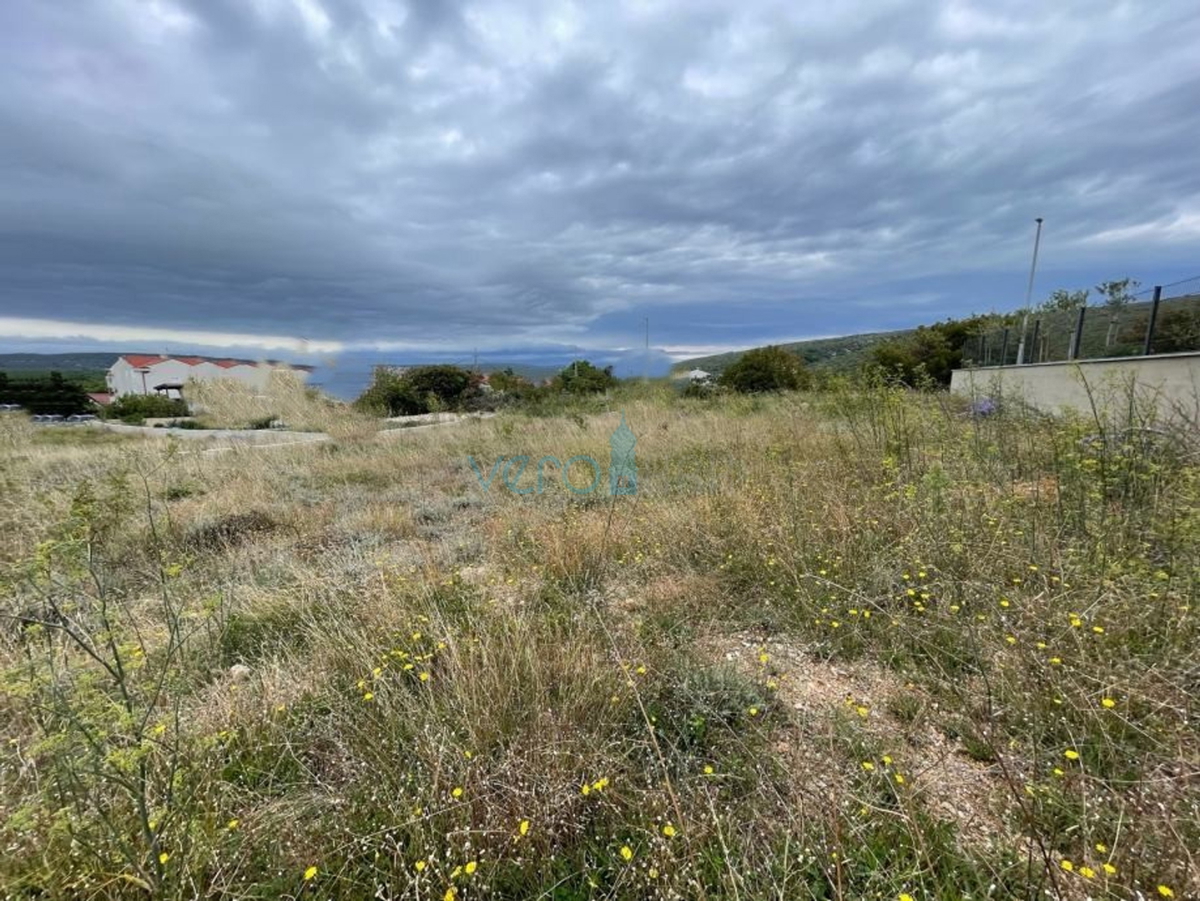 Otok Krk, Punat, atraktivno gradbeno zemljišče 959 m2, pogled, prodaja