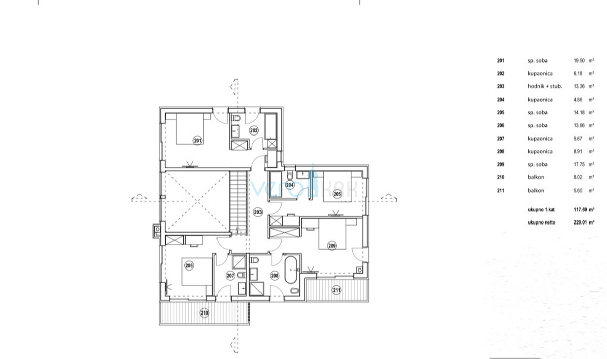 Otok Krk, Punat, atraktivno gradbeno zemljišče 959 m2, pogled, prodaja