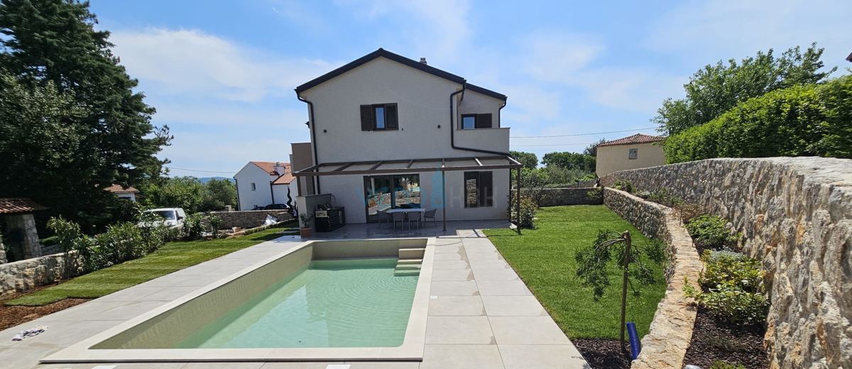 Mesto Krk, širša okolica, dvojna hiša, novogradnja, bazen, prodaja