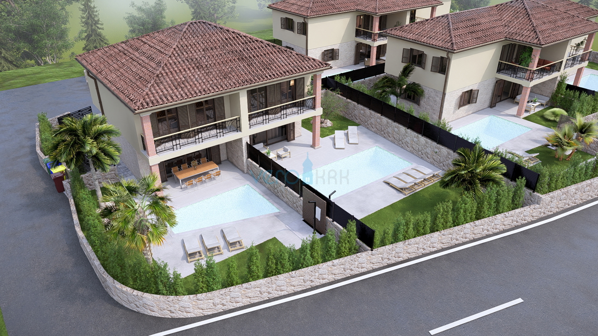 Mesto Krk, okolica, zazidljivo zemljišče 604 m2, gradbeno dovoljenje, prodaja