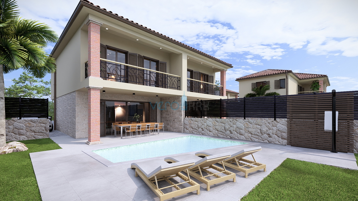 Mesto Krk, okolica, zazidljivo zemljišče 604 m2, gradbeno dovoljenje, prodaja