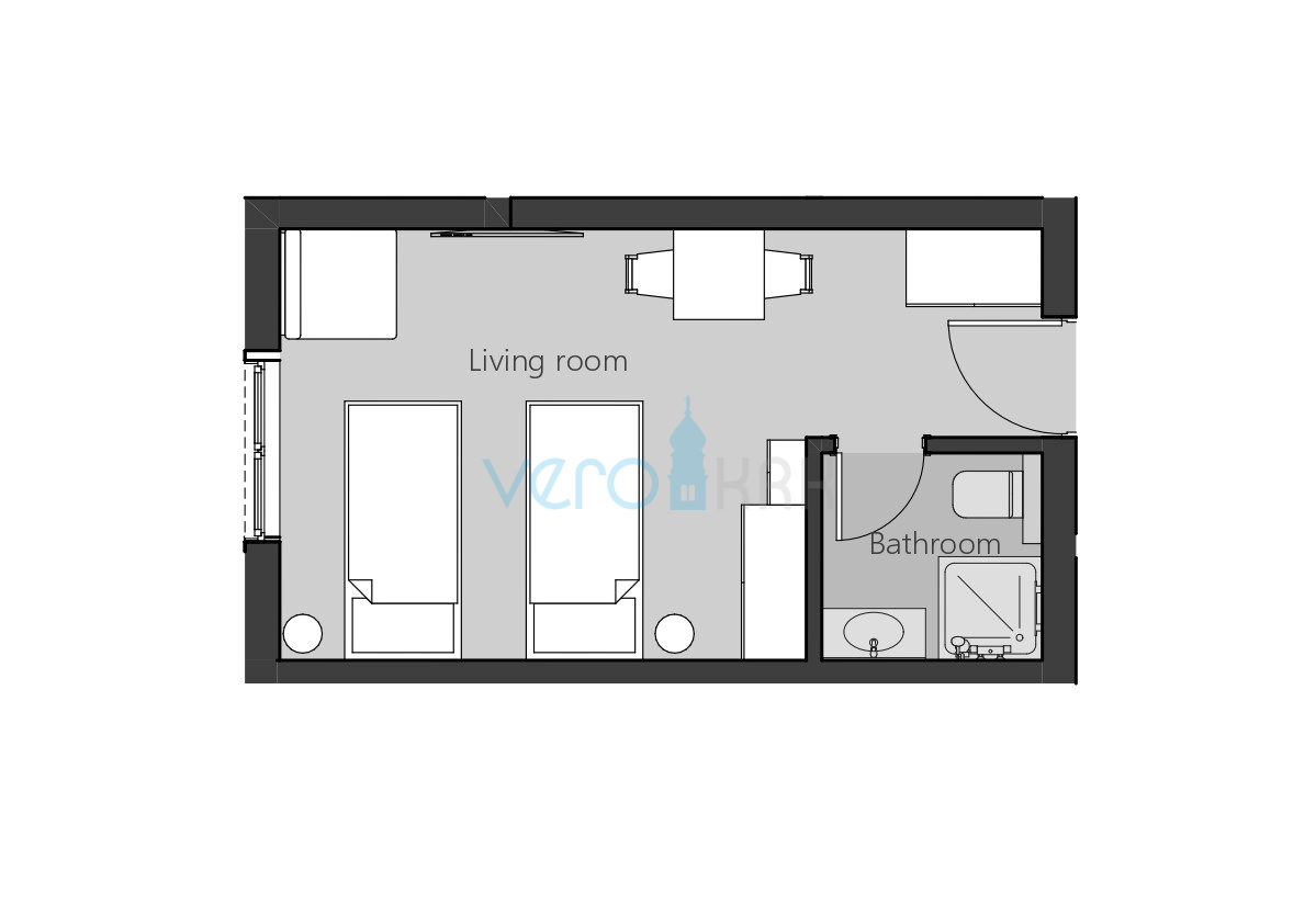 Crikvenica, novogradnja, stanovanje 19 m2 v drugem nadstropju, dvigalo, prodaja