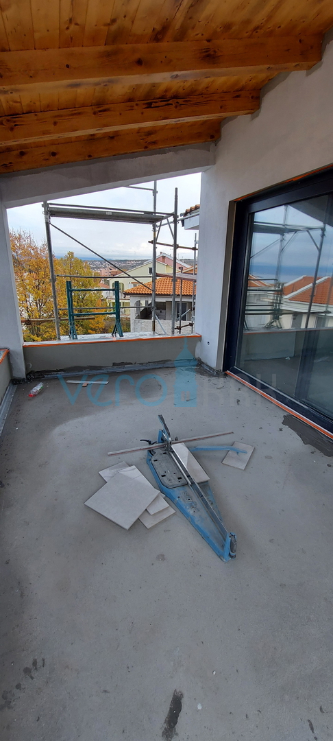 Malinska, okolica, 2 sobno stanovanje v novogradnji s pogledom na morje, prodamo