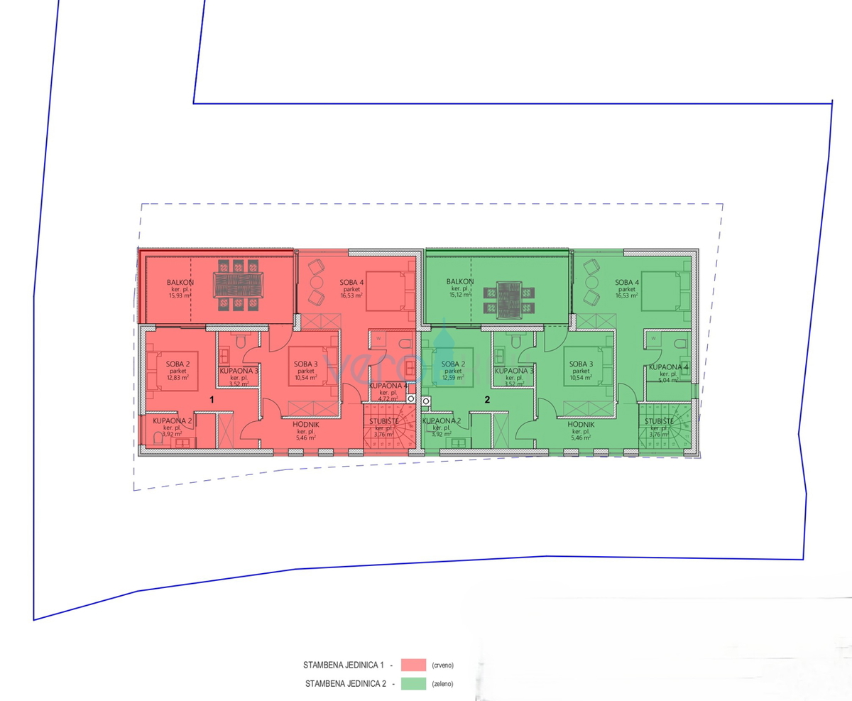 Otok Krk, Malinska, novogradnja, moderna hiša s bazenom, vrt, razgled, prodaja