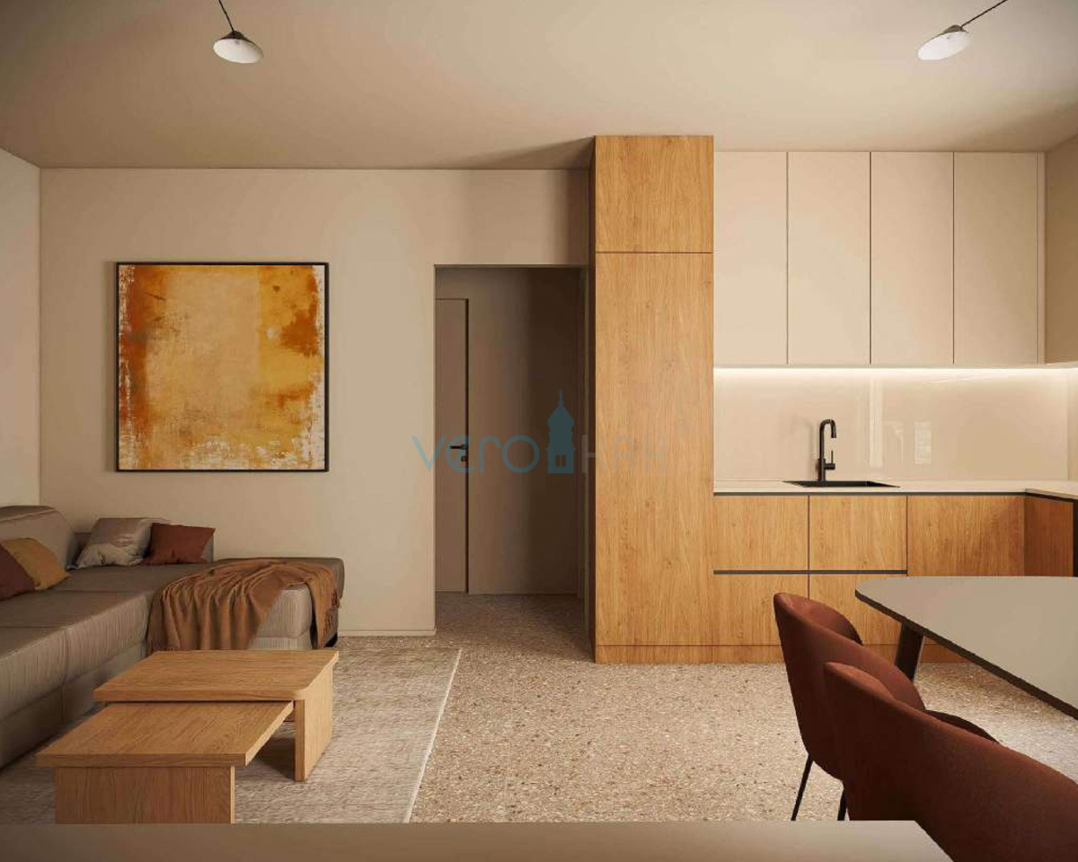 Otok Krk, Omišalj, dvosobno stanovanje v pritličju, novogradnja, vrt, prodaja