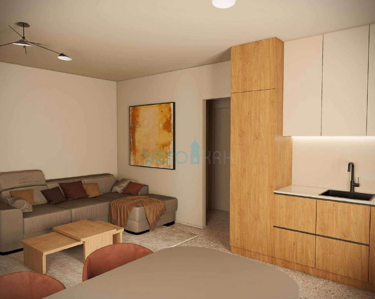 Otok Krk, Omišalj, dvosobno stanovanje v pritličju, novogradnja, vrt, prodaja