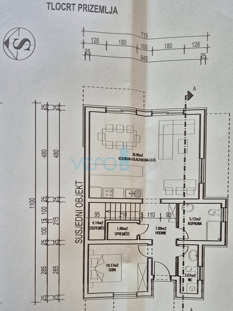 Otok Krk, uvala Soline, gradbeno zemljišče 605 m2 s pravnomočnim gradbenim dovoljenjem, prodaja