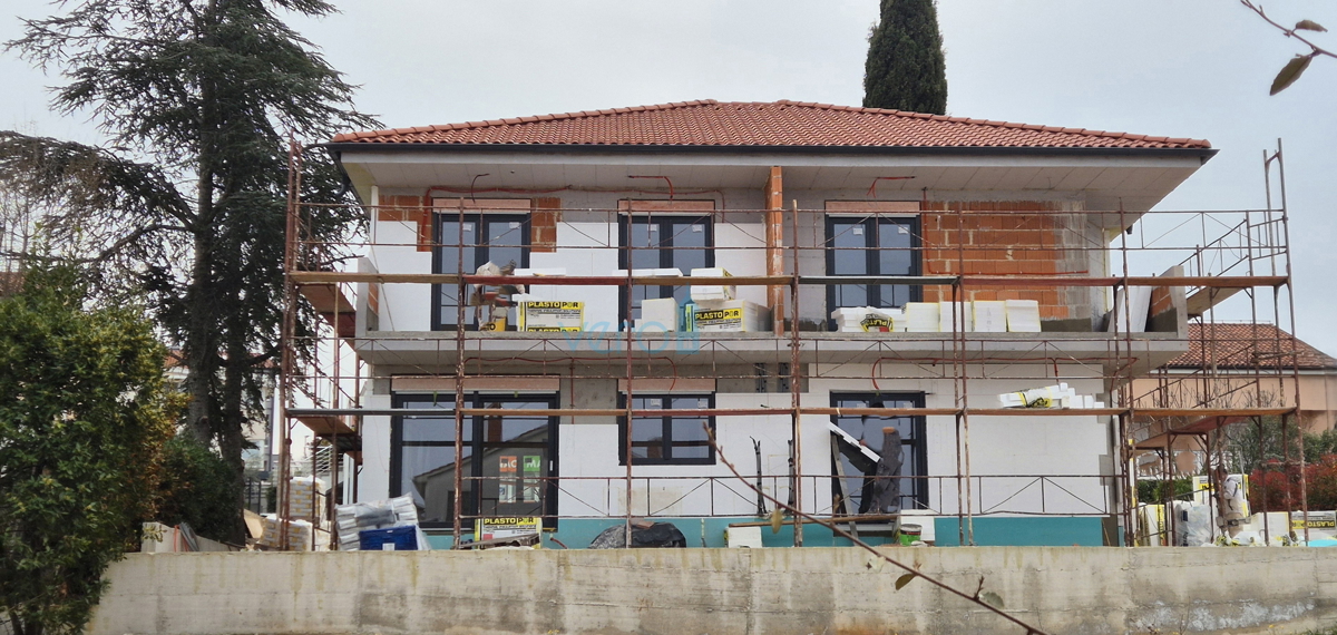 Malinska, otok Krk, nova dvojna hiša, pogled na morje, prodaja