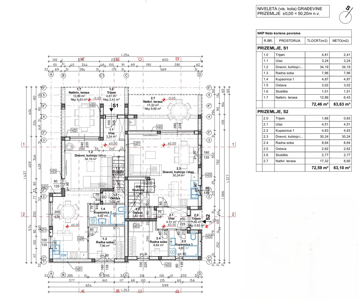 Malinska, otok Krk, novogradnja, dvojna hiša, bazen, prodaja