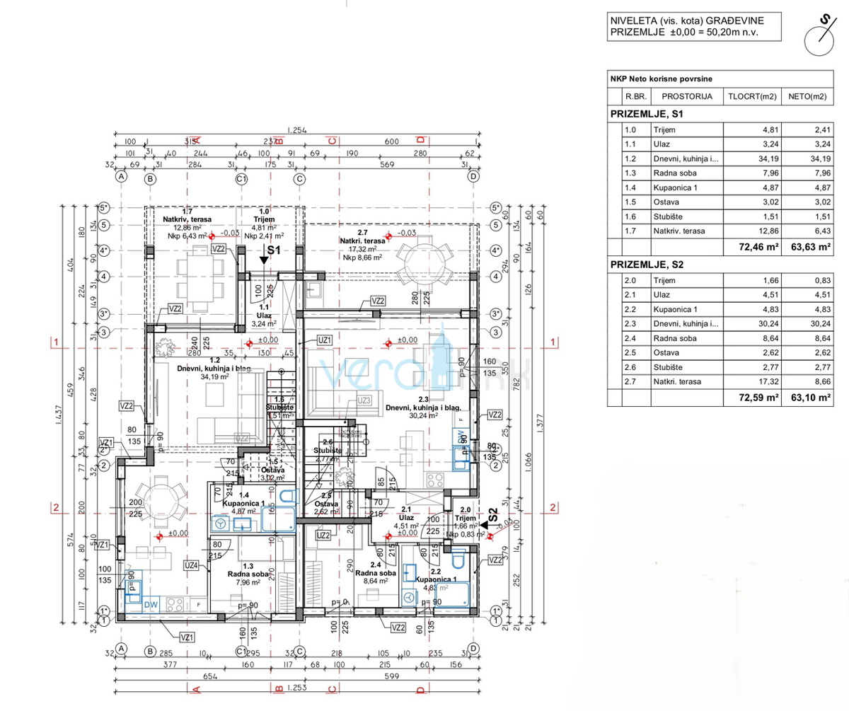 Malinska, otok Krk, novogradnja, dvojna hiša, bazen, prodaja