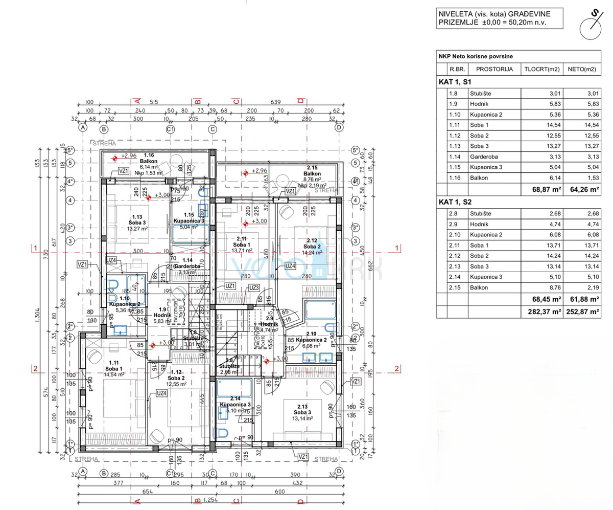 Malinska, otok Krk, novogradnja, dvojna hiša, bazen, prodaja