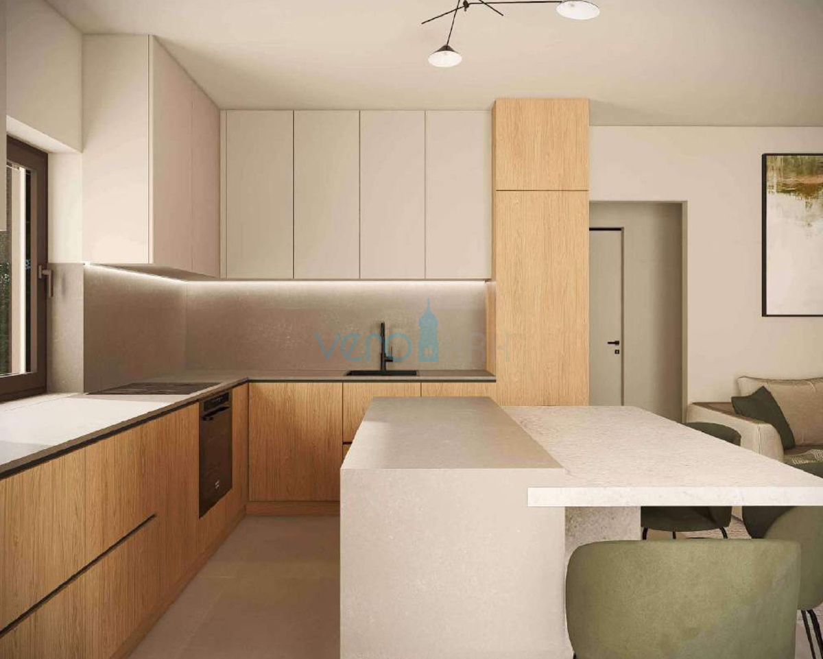 Otok Krk, Omišalj, stanovanje 2S+DB v 1. nadstropju z balkonom, 2 parkirni mesti, novogradnja, razgled, prodaja