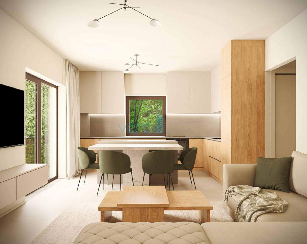 Otok Krk, Omišalj, stanovanje 2S+DB v 1. nadstropju z balkonom, 2 parkirni mesti, novogradnja, razgled, prodaja