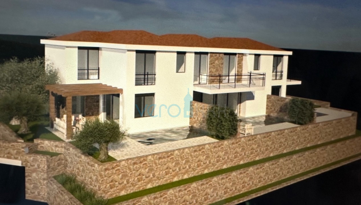 Njivice, otok Krk, novogradnja, moderna vrstna hiša, bazen, prodaja