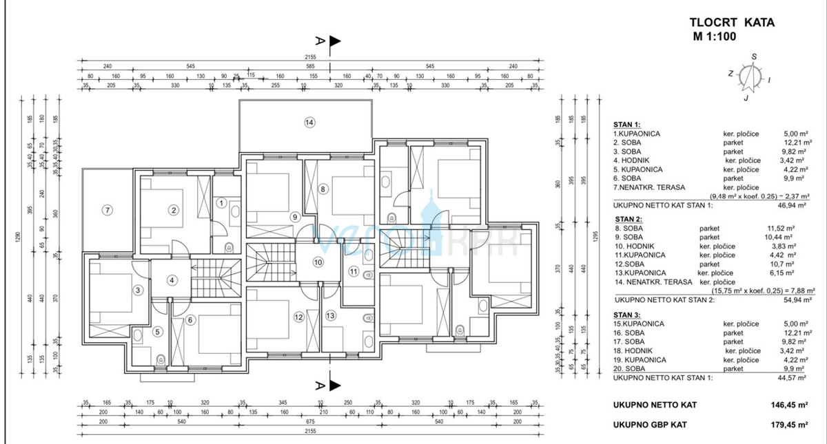 Njivice, otok Krk, novogradnja, moderna vrstna hiša, bazen, prodaja