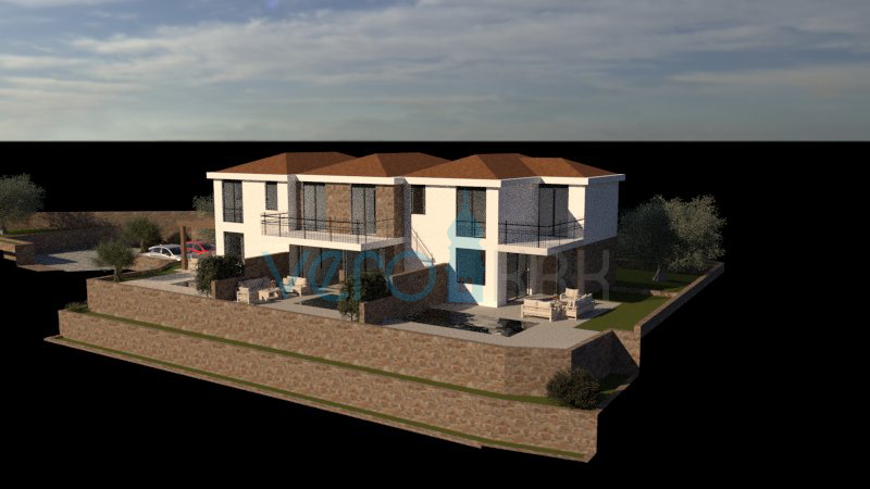 Njivice, otok Krk, novogradnja, moderna vrstna hiša, bazen, prodaja